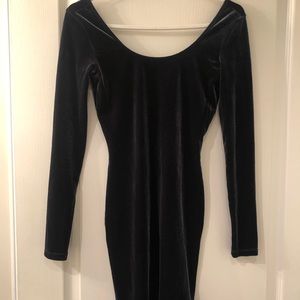 Talula Black/ Grey Velvet Dress